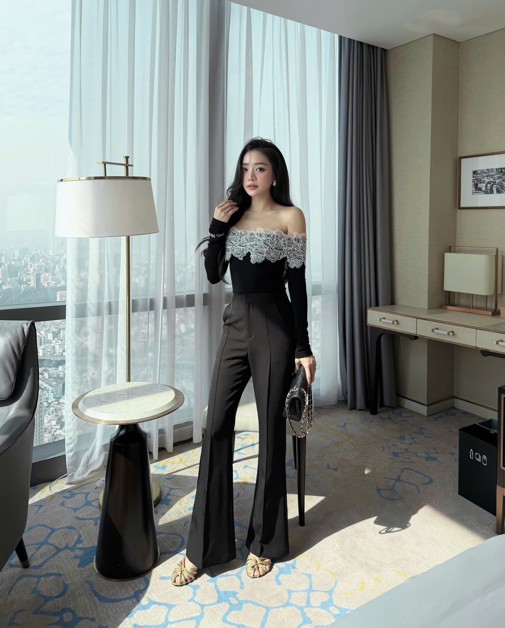 Flared Tailored Trousers